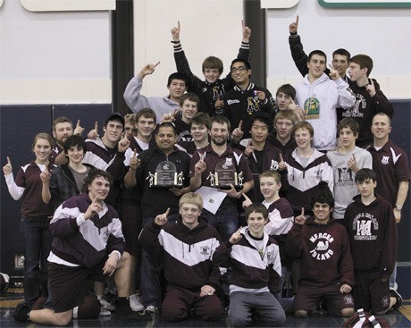 The MIHS wrestling team won the 3A KingCo tournament last Saturday