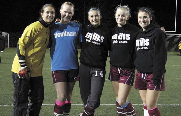 Five members of the 2010 MIHS girls soccer team earned KingCo honors this season. They include: Corey Goelz