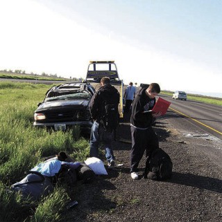 A one-car accident involving a group of five University of Washington students occurred on Interstate 5