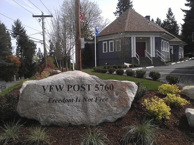The new entrance to the VFW Hall.