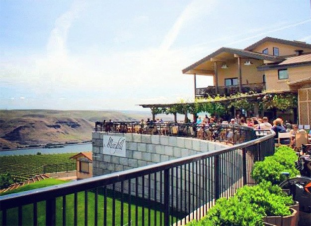 Maryhill Winery was awarded “winery of the year” at the 2014 San Francisco International Wine Competition. The winery overlooks the Columbia River.