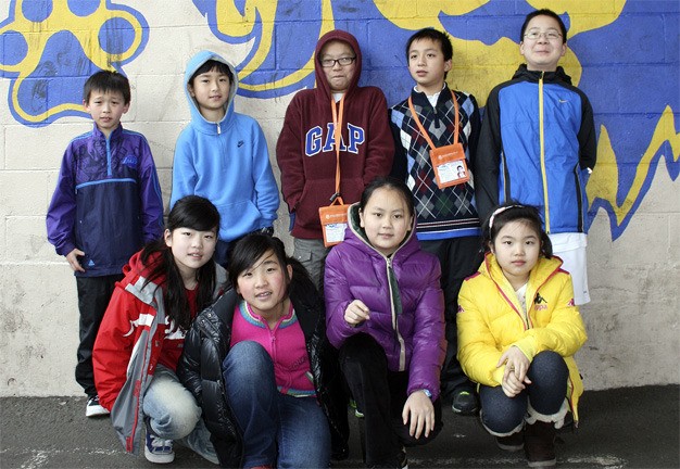 Lakeridge Elementary School is playing host to fourth and fifth-grade exchange students from China this week. Top