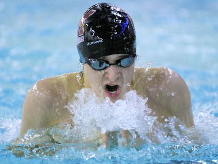Islander Taylor Seidel competes in the 200-yard individual medley event at Mary Wayte Pool on Mercer Island. He won the event in 2:04.33.