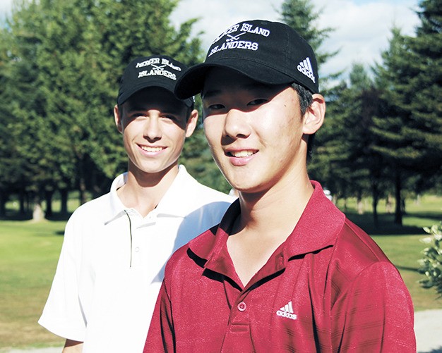 The Mercer Island boys golf captains this season are Josh Graham and Eric Kim