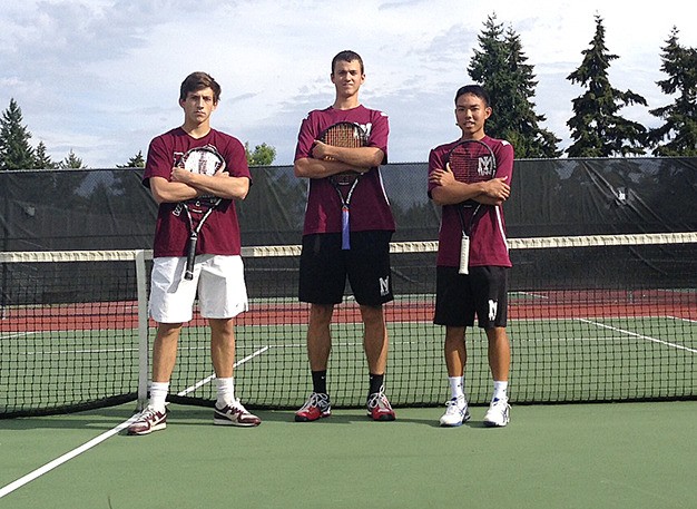 The Mercer Island boys tennis captains are Matt Seifert