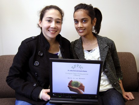 Island 7th-graders Angela Riggins and Anika Patel