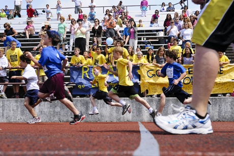 Young Island athletes dash to glory at the annual all-Island track meet. The event welcomes athletes from the three Mercer Island School District elementary schools and takes place every June at Mercer Island High School. The students from Island Park Elementary School took the Spirit Award this year.