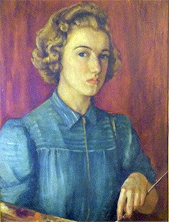 A self-portrait of Gertrude Hollis