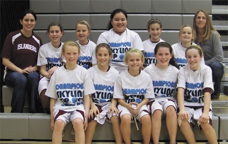 The MI fifth grade girls won the Skyline and Newport tournaments in the past several weeks. The team includes: assistant coach Kara Ralph