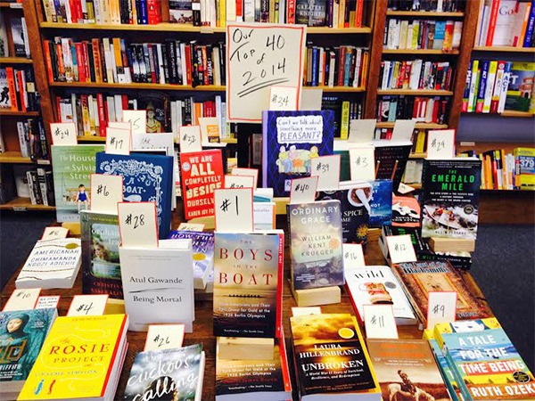 The Top-40 of 2014 at Island books features favorites like “The Boys in the Boat
