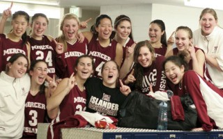 The Mercer Island girls basketball team wins the first league title ever for girls basketball.