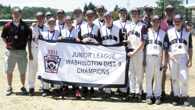 The Mercer Island Little League junior all star baseball team