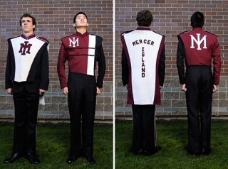 Freshman members of the Mercer Island High School marching band Peter Clark