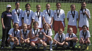 The Mercer Island U13 girls soccer team includes: Katie Bernardez