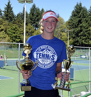 Sasha Cayward recently won two titles during the USTA Pacific Northwest Sectional tournament in Oregon.