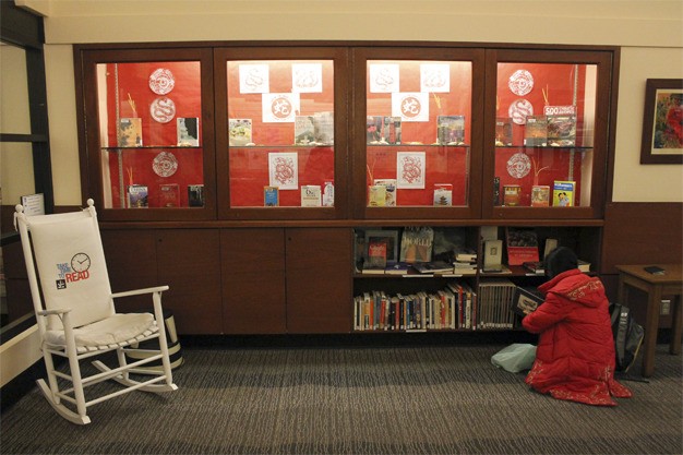 The Mercer Island Library has a display of books and artifacts in honor of the Chinese New Year.