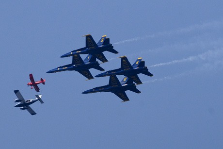 The U.S. Navy’s Blue Angels took to the sky over the weekend