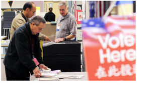 Poll worker Gary Spak