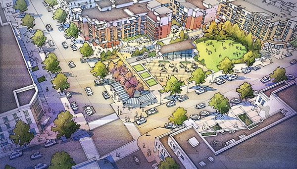The Joint Planning-Commission is working off of an interim report that includes a City Council-endorsed “Town Center vision” and drawings of “opportunity sites