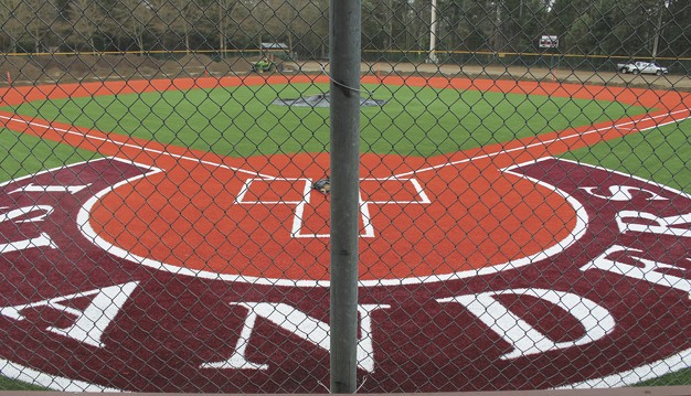 The new turf infield at Island Crest Park features the Islanders of Mercer Island High School.