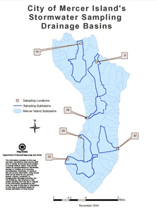 This map shows the primary drainage areas on the Island.
