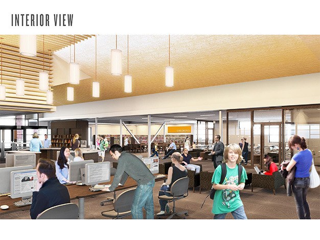 What a renovated interior may look like at the Mercer Island Library