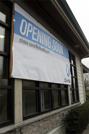 A new Chase bank location in the South end shopping center is expected to open on Tuesday