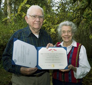 Retired U.S. Navy Commander Arthur Jacobson and his wife of 47 years