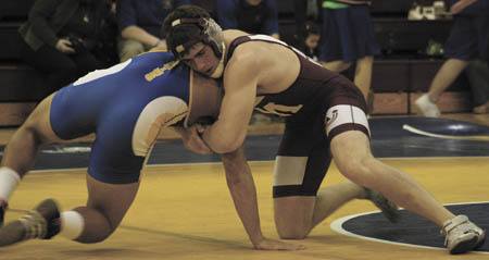 Colton Knebel takes down Will Fields of Bellevue in the 189 championship match.