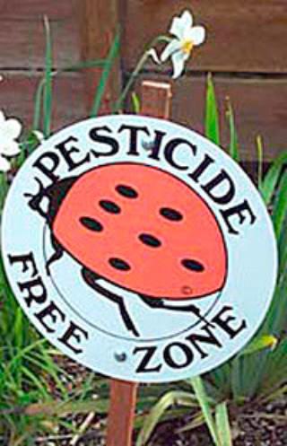 King County is offering free 'pesticide free zone' lady bug signs.