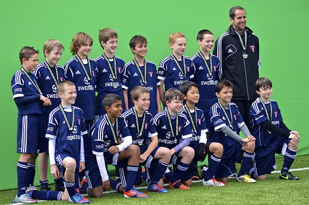 Mercer Island students Riley Milburn and Adam Braman were part of the Eastside FC 12U soccer team that finished second in the state tournament in April.