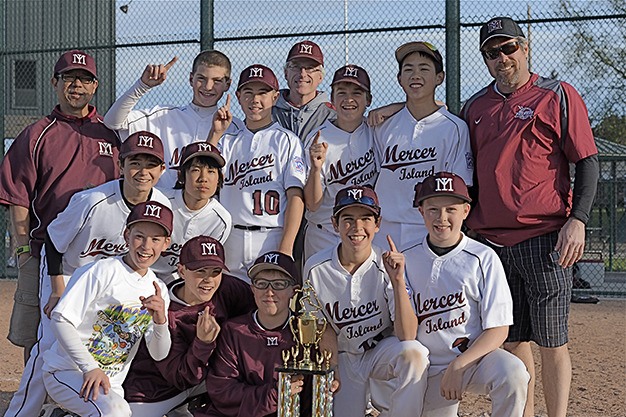 The Mercer Island 12U baseball team earned a first place finish at the May Day Mayhem tournament in Yakima.