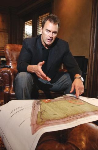 Chad Coleman/Mercer Island Reporter Michael O’Brien shows his plans for a new ball field at the old Mercer Island Boys & Girls Club site in 2006.