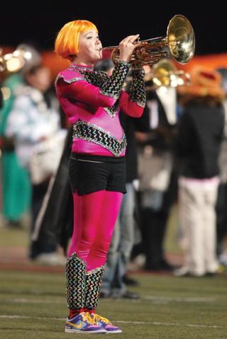 Chad Coleman/Mercer Island Reporter Mercer Island High School Marching Band member