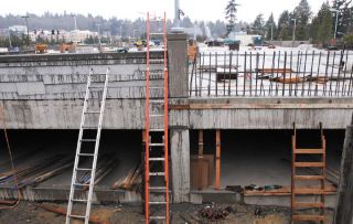 Chad Coleman/Mercer Island Reporter Construction of the two story