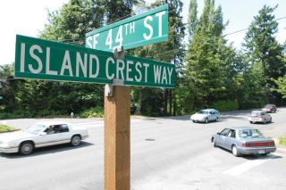 Chad Coleman/Mercer Island Reporter Southeast 44th Street and Island Crest Way at the top of Merrimount Drive is one of the most dangerous intersections on the Island