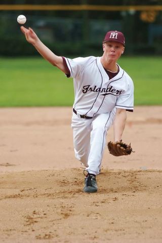 Chad Coleman/Mercer Island Reporter Mercer Island junior Chris Black pitched six innings for the high school baseball team