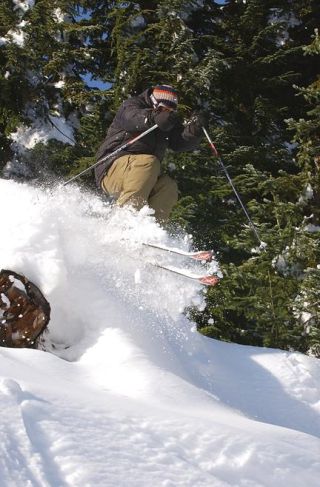 Chad Coleman/Mercer Island Reporter A skier hits the powder in the Cascades last winter. Local ski areas have new lifts