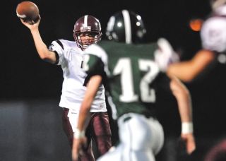 Chad Coleman/Mercer Island Reporter Islander quarterback Thomas Hollowed went 4-for-12 for 109 yards