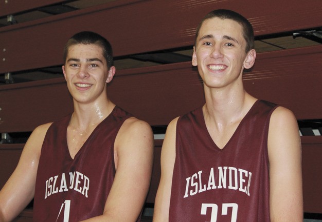 The MIHS boys basketball captains this year are seniors Joe Rasmussen and Nick Nordale.