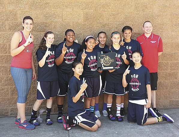 Mercer Island student Claire Mansfield is a member of the Friends of Hoop Blue basketball team which won the End of Trail tournament in Oregon.