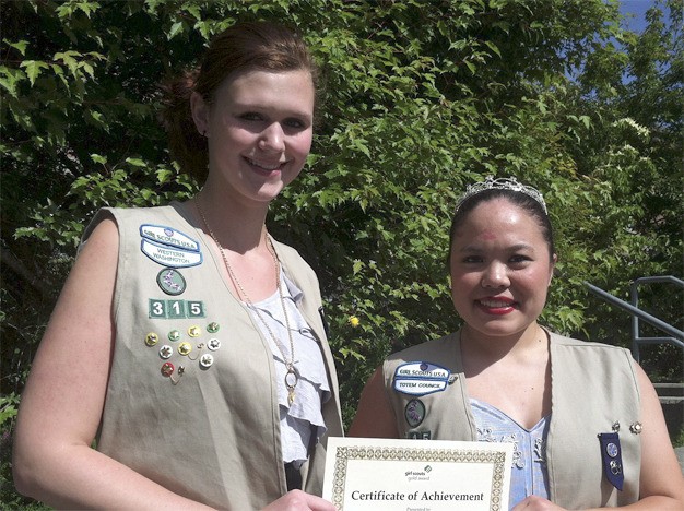 Anna Bennett and Ciarra Vu were honored with the Girl Scouts' highest award