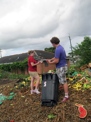 Brita Moore and Cosmo Cobb work at Our School at Blair Grocery in New Orleans.