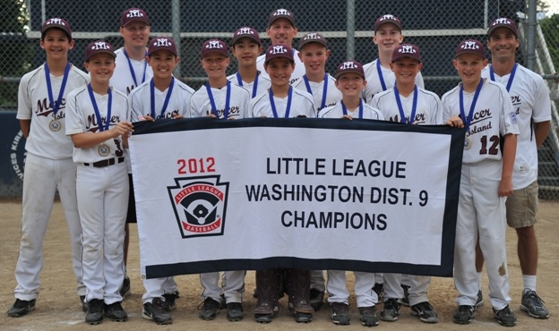The Mercer Island Little League Majors All Star baseball team won the district tournament on July 18.