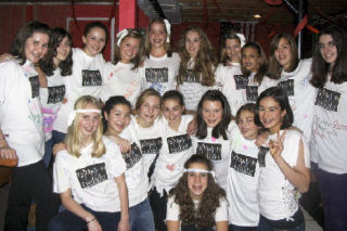 A group of Mercer Island eighth-grade girls dressed up in matching “Twilight” shirts to celebrate the opening of the teen vampire movie