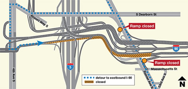 There will be an eastbound I-90 closure this weekend