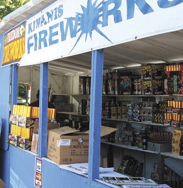 The Mercer Island Kiwanis fireworks stand was almost fully stocked by the afternoon of Wednesday