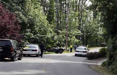 A one-car accident occurred in the 8400 block of West Mercer Way during the afternoon on June 16.