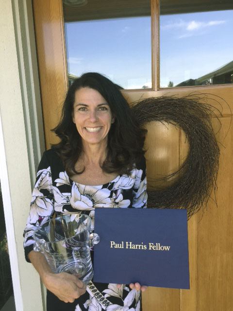 Stacy Bjarnason received the Rotary's Achievement Award at their June 16 meeting.