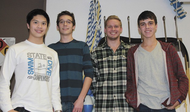 The Mercer Island boys swimming captains this season are seniors Sam Chong